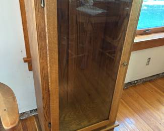 Guitar display cabinet, could be used for guns or other collectibles.  There are two identical.
