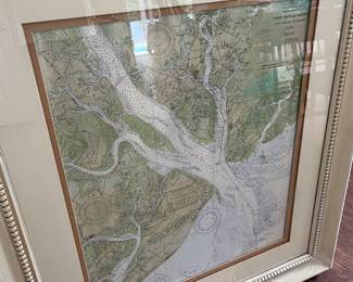 Framed waterways map