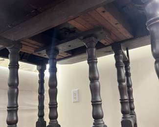 $150 Antique gate leg table; approx. 29.5" x 48" x 42" (with legs extended)