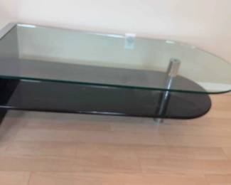 Black And Glass Modern Coffee Table