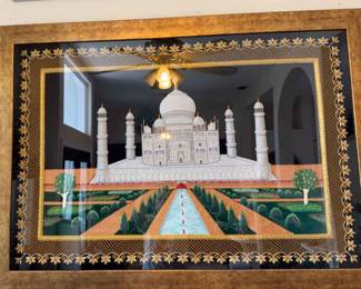 004 Beautiful Embroidered Picture Of The Taj Mahal