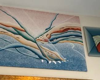 Lot Of 4 Abstract Paintings 4 Different Sizes