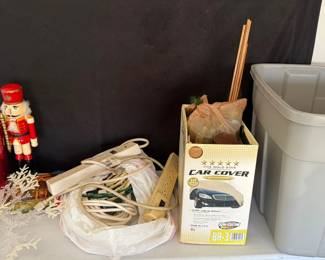 Mystery Lot Of Holiday Items With Surge Protectors And Extension Cord