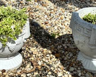 Two White Plant Pots