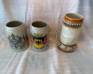 Lot Of 3 German Beer Steins