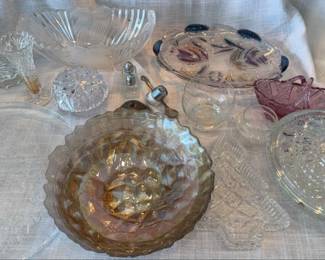 Large Lot Of Assorted Crystal Items, Holiday, Florial, Etc