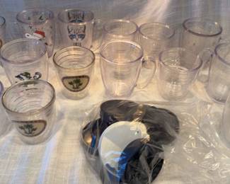 Lot Of 15 Tervis Tumblers With Assorted Tops