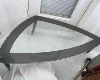Outdoor Kept Metal And Glass Coffee Table