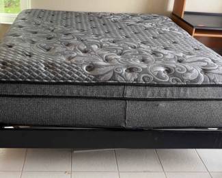 King Black Bed Frame With Mattress