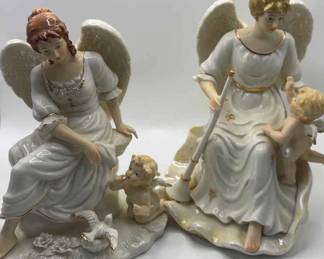 2001 Granduer Noel Porcelain Angel Dolls Figurines