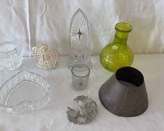 Lot Of 8 Crystal Metal Religious Collectibles