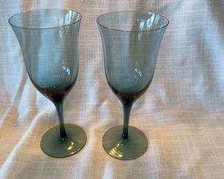 Tivoli Blue by CARICO Blue Grey Wine Glasses