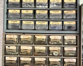 Nuts, Bolts, Washers, Nails, Containers Included