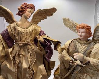 Christmas Tree Toppers, Wooden Angel, ST Joan Of Arc