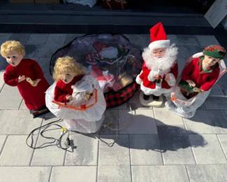 Large Assorted Lot of Holiday Carolers And Holiday Decor