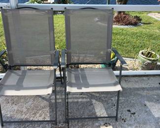 Lot Of 2 Folding Patio Chairs