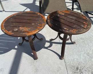 Lot Of 2 Outdoor Side Tables
