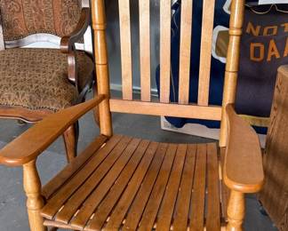 Front Porch Rocking Chair Wood In Beautiful Condition