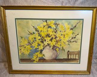 Mary Grant Sheppard Signed Watercolor