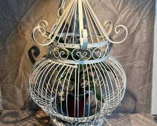 Vintage Scroll Metal Bird Cage