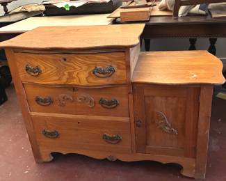 Late 1800s Wash Stand With Pin And Tail Joinery