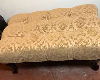 Large Upholstered Tufted Ottoman 