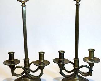 Wildwood Imports Articulated Brass Candlesticks
