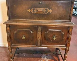 Jacobean Influenced Radio Cabinet