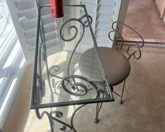 Iron and glass vanity