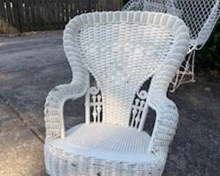 wicker childs rocker