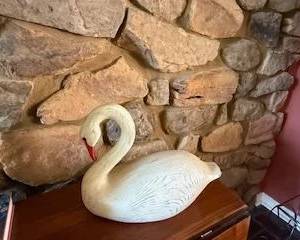 hand carved swan
