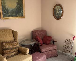 Living room chairs with ottoman 