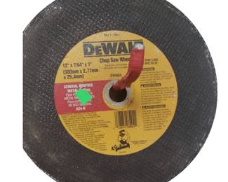 DeWalt Chop Saw Wheel- 12" x 7/64" x 1