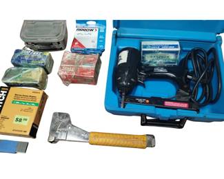 Duo Fast Electric Staple Gun & Handheld Wacker w/ Misc. Staples