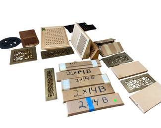 Brass & Wood Air Vents- Misc. Sizes & Species (13 Brass)