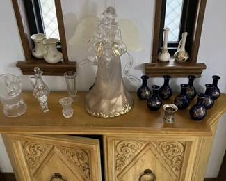 Entry Cabinet & Assorted Decorative Shelf  Items