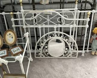 Iron Trundle Bed & Table