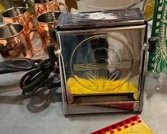 40. Copper Mugs and Antique Toaster