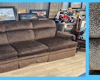 45. Custom Van Stavern Leopard Print Hide-a-bed.