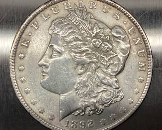  1892-S MORGAN SILVER DOLLAR 1892-S SAN FRANCISCO MORGAN SILVER DOLLAR