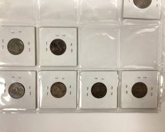 V NICKEL AND BUFFALO NICKEL COLLECTION (2)1883,(2)1884,1889,(2)1891,1894,1912-D V NICKELS 1913 V2,(2)1915,1916,(2)1916-D