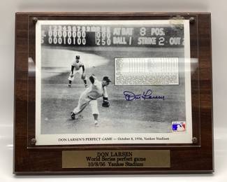 NY YANKEE PITCHER DON LARSEN AUTOGRAPHED PICTURE