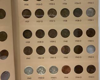 1909-2009 LINCOLN CENT BOOK WITH 1909-S V.D.B. 1909-2009 LINCOLN CENT BOOK WITH 1909-S V.D.B. INCOMPLETE BOOK WITH 175 COINS