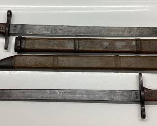 2 LATE WAR JAPANESE TYPE 30 BAYONET 2 LATE WAR JAPANESE TYPE 30 BAYONET IDENTIFIED MARKINGS SHOW TOYODA JIDO SHOKKI SEISAKUSHO ARSENAL BOTH WITH SCABBARD