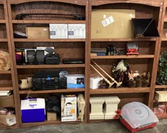 CHOICE CABINET LOT, ASSORTED HOME DECOR, CHRISTMAS, ELECTRONICS