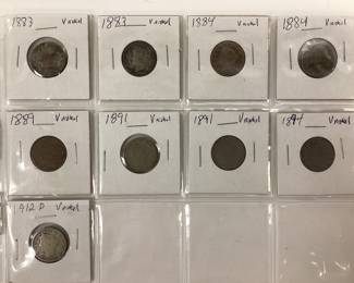 V NICKEL AND BUFFALO NICKEL COLLECTION (2)1883,(2)1884,1889,(2)1891,1894,1912-D V NICKELS 1913 V2,(2)1915,1916,(2)1916-D