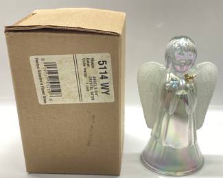 Fenton Crystal Satin Angel Figurine, 5.75in H