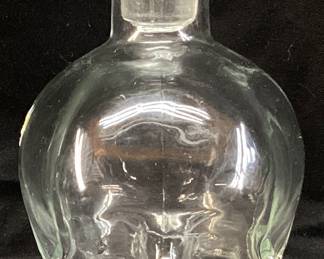 SKULL LIQUOR DECANTER, 9in H