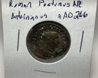 266 AD ROMAN ANTONINIANUS COIN 266 AD ROMAN ANTONINIANUS COIN FROM THE REIGN OF EMPEROR POSTUMUS