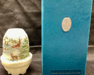 1992 FENTON FAMILY TRADITION FAIRY LAMP, HAND PAINTED SIGNED & #885 of 3500